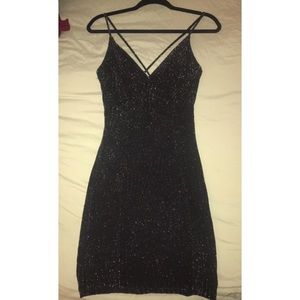 Black spaghetti strap dress